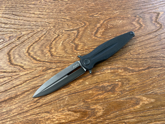 Acta Non Verba Z400 Liner Lock Flipper Knife 4" Sleipner Black DLC