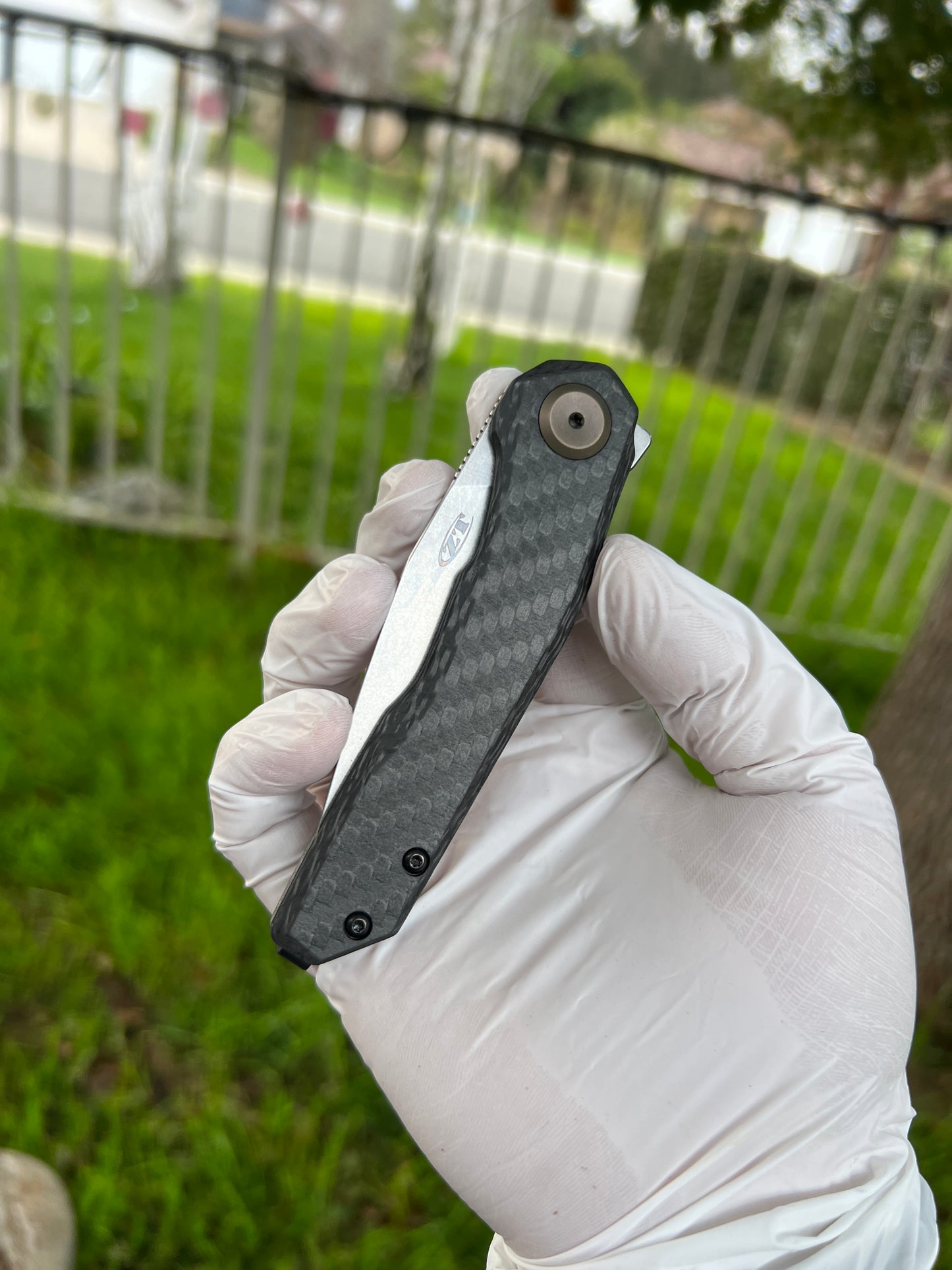 Zero Tolerance 0545 Flipper Knife 3.2" CPM-MagnaCut Stonewashed Drop Point Blade, Carbon Fiber and Titanium Handles, Frame Lock