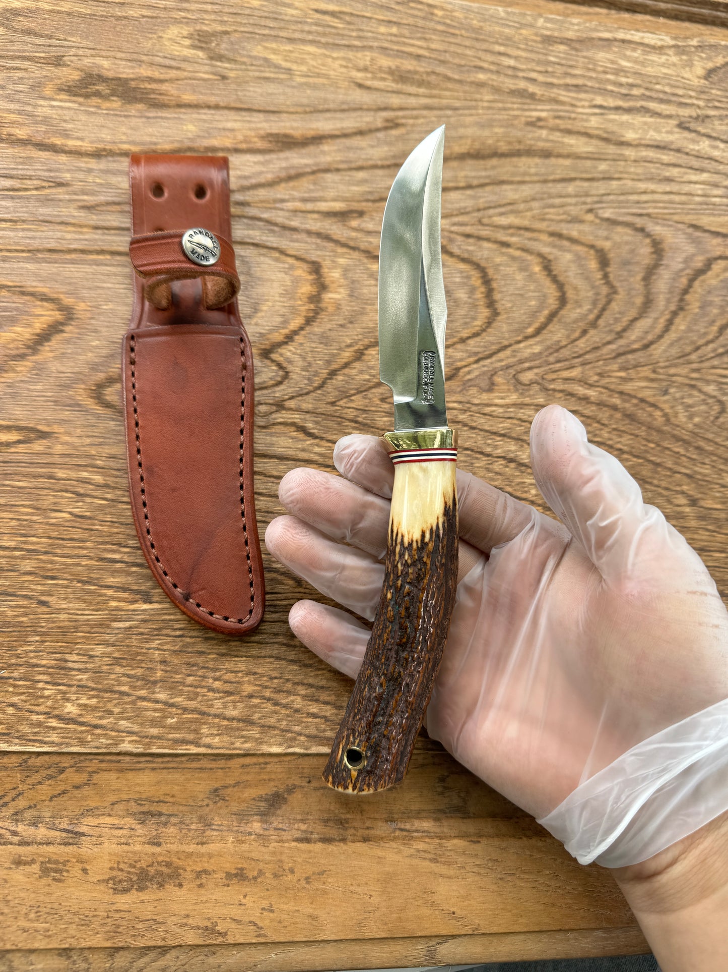 Randall No. 8 Deer Antler Hunting Knife Hand-forged Hand-grinded Made in the USA