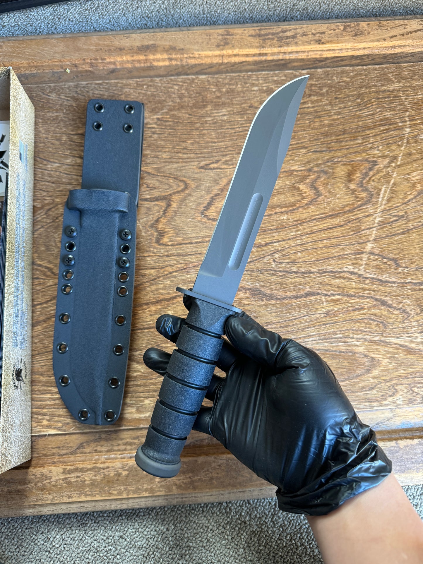 Spartan Blades KA-BAR Fixed Blade Knife 7" CPM-MagnaCut Black Kraton G Handles